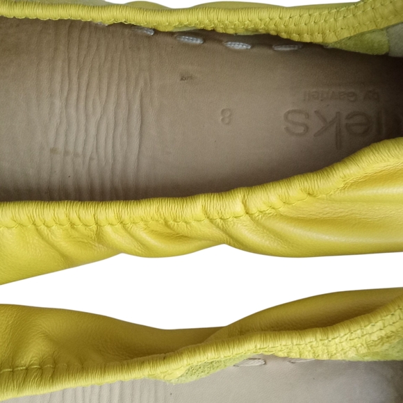 TIEKS by Gavrieli Mustard Yellow Flats Size 8 - Picture 5 of 12